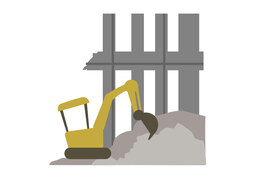 knock downのイラスト